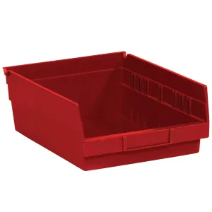 11 5/8 x 11 1/8 x 4" Red Plastic Shelf Bin Boxes 11 5/8 x 11 1/8 x 4" Red Plastic Shelf Bin Boxes