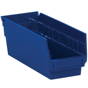 11 5/8 x 4 1/8 x 4" Blue Plastic Shelf Bin Boxes 11 5/8 x 4 1/8 x 4" Blue Plastic Shelf Bin Boxes