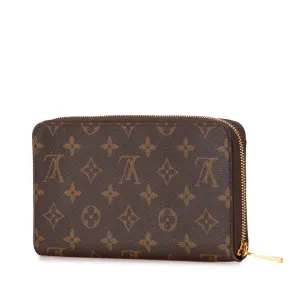 Brown Louis Vuitton Monogram Zippy Organizer Wallet