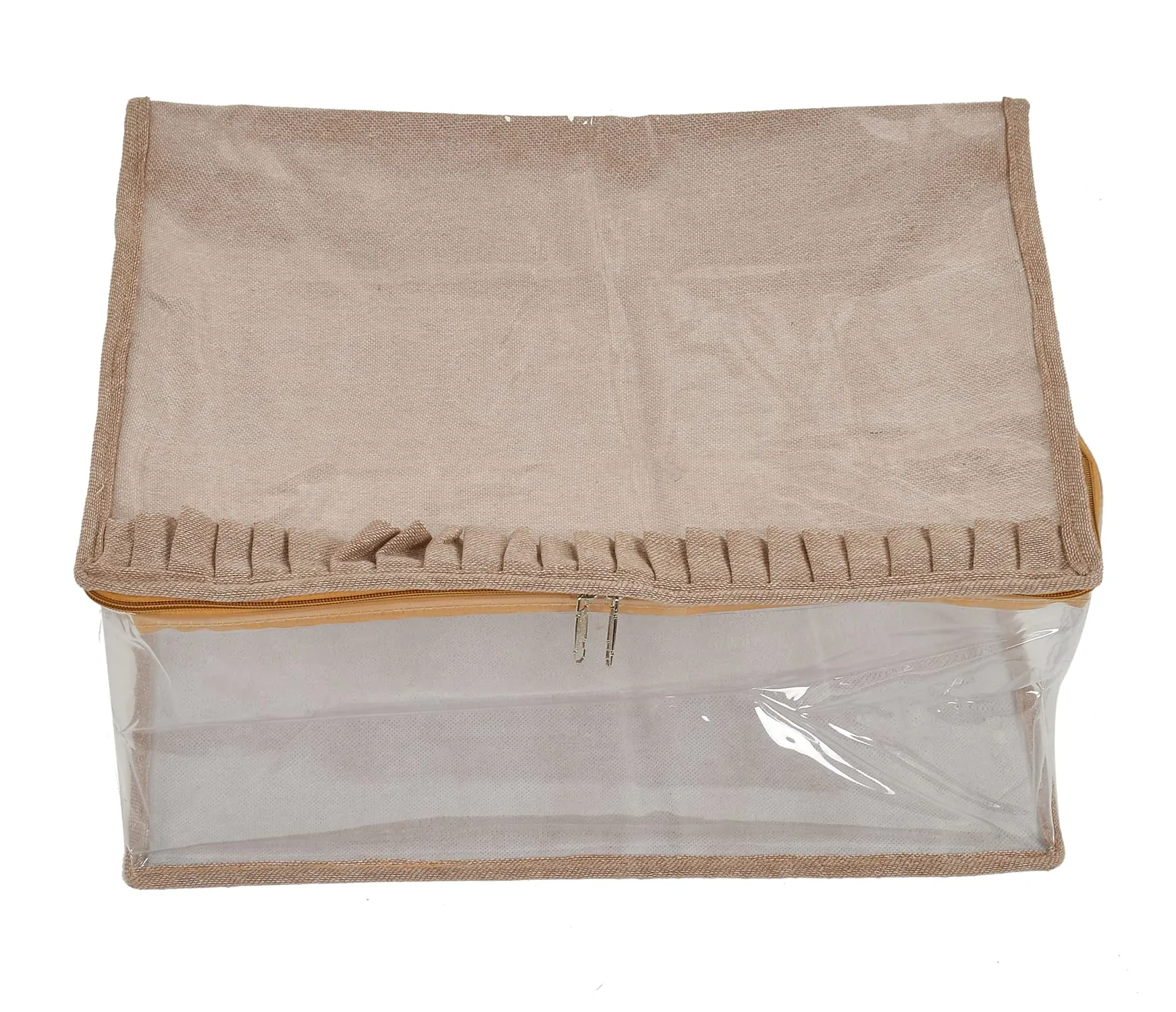 Heart Home Laminated Transparent Underbed Storage Bag (Ivory)-HS_38_HEARTH21450