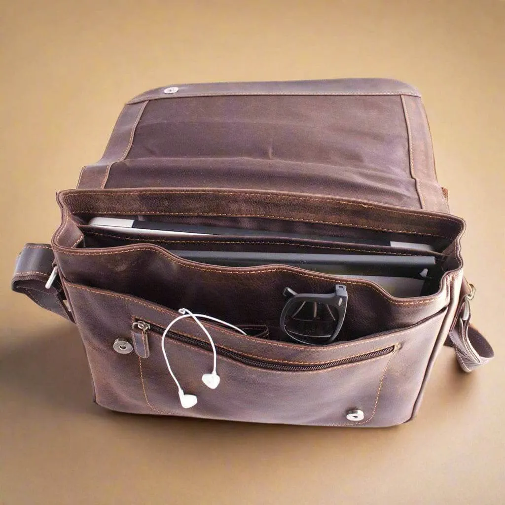 Leather Shoulder Bag Brown