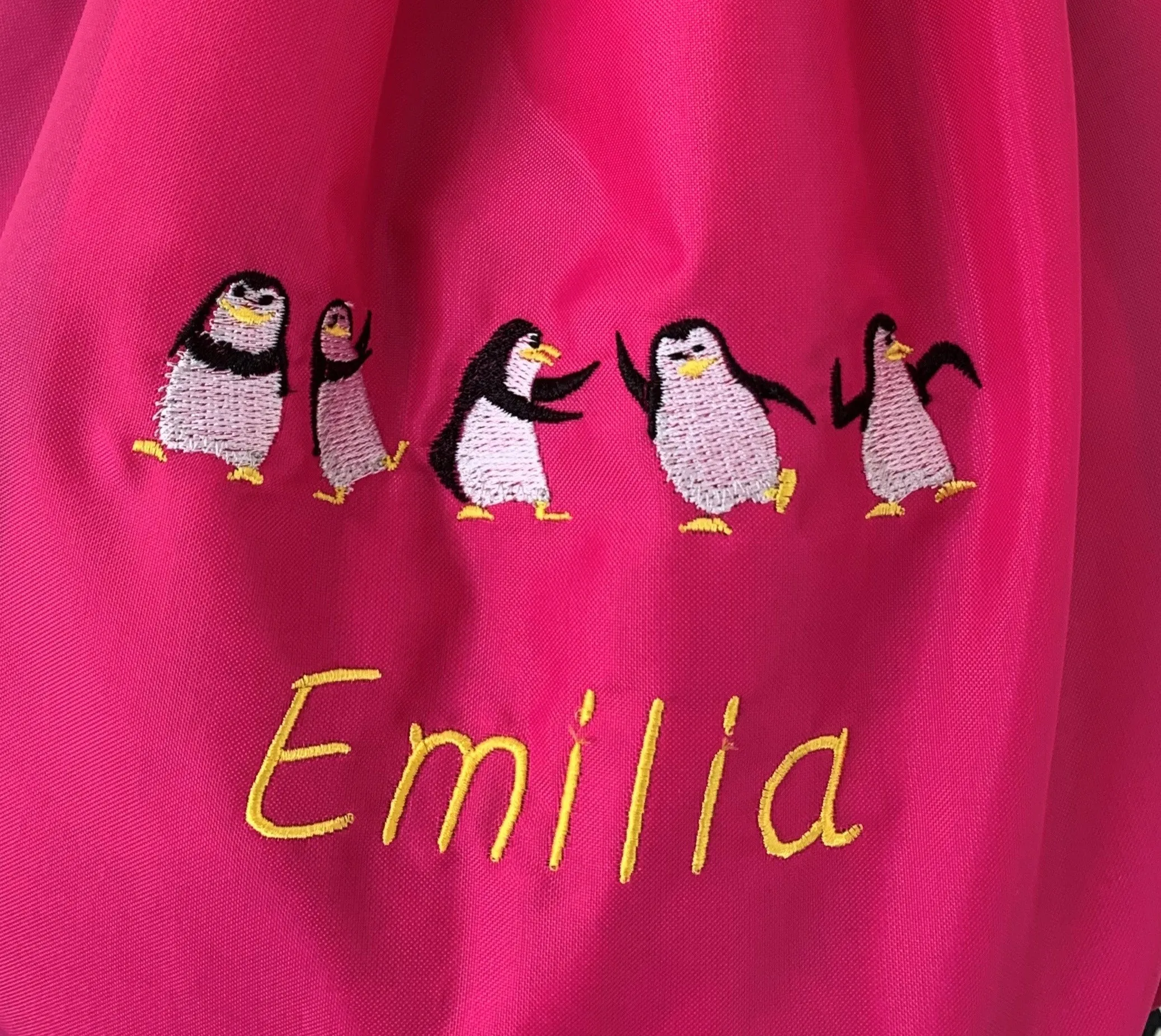 Penguins Dancing Canvas Trug - Toy Storage Trug - Personalised