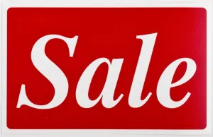 Plastic "Sale" Store Message Sign 11"W x 7"L
