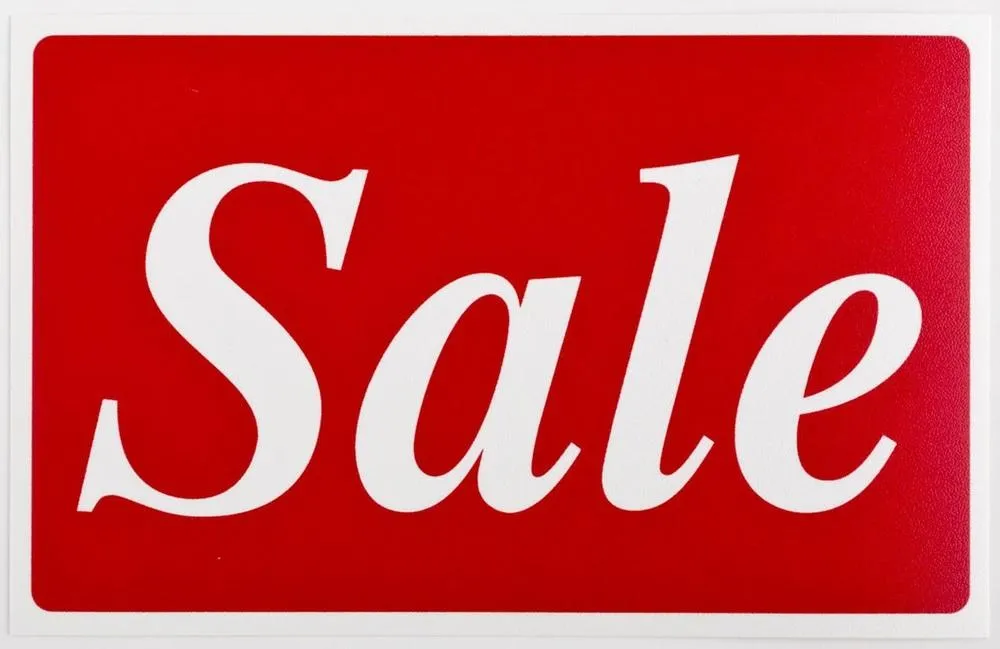 Plastic "Sale" Store Message Sign 11"W x 7"L