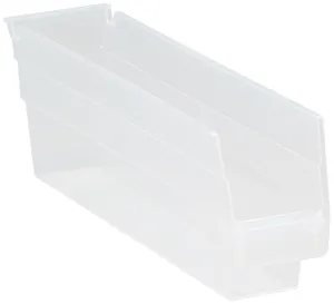 Quantum QSB100CL Economy Clear-View Shelf Bins, 2.75" x 11.63" x 4"