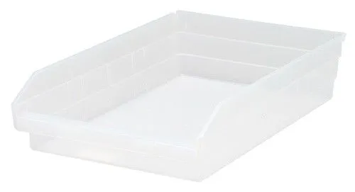 Quantum QSB110CL Economy Clear-View Shelf Bins, 11.13" x 17.88" x 4"