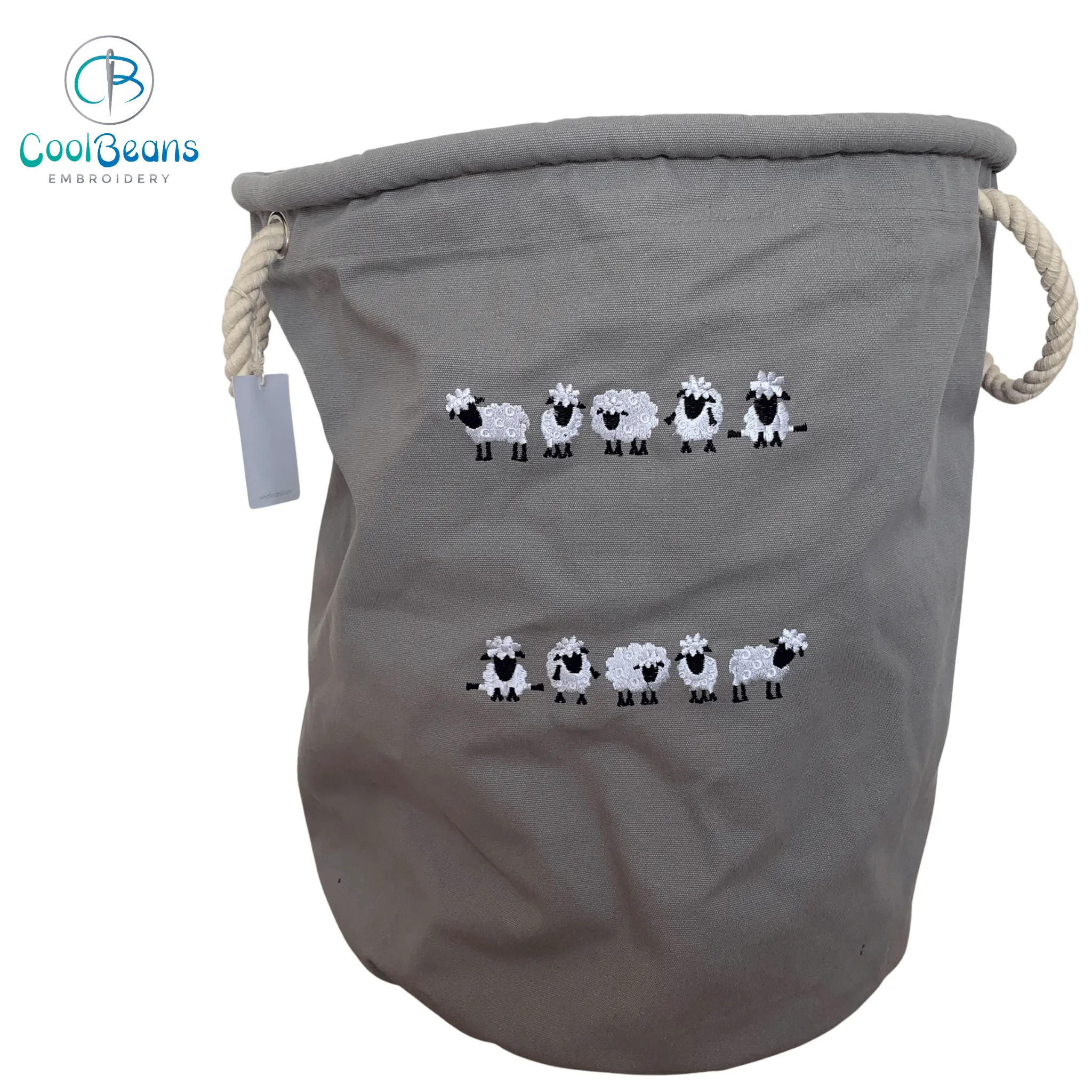 Sheep Canvas Trug - Toy Storage Tub - Personalised