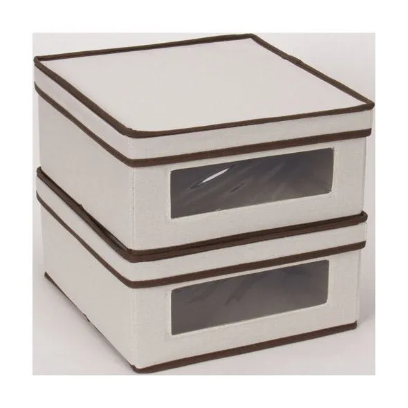 Small Canvas Vision Clothing Box - Cream